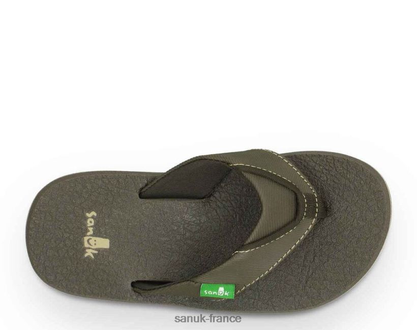 6V4JT0231 brun Sanuk bière de racine confortable