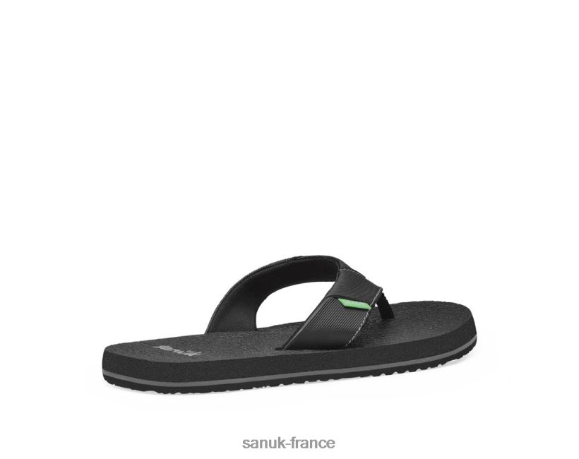 6V4JT0232 noir Sanuk bière de racine confortable