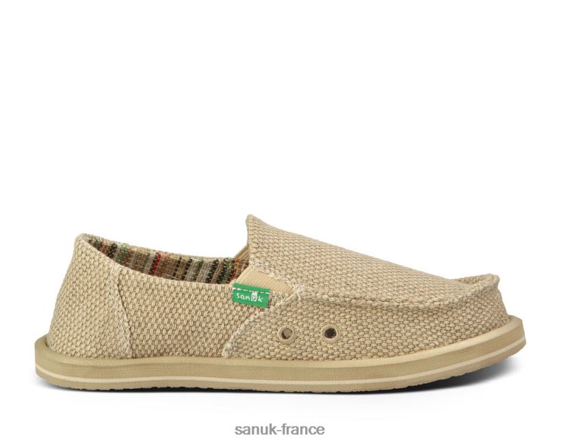 6V4JT0224 kaki Sanuk vagabond