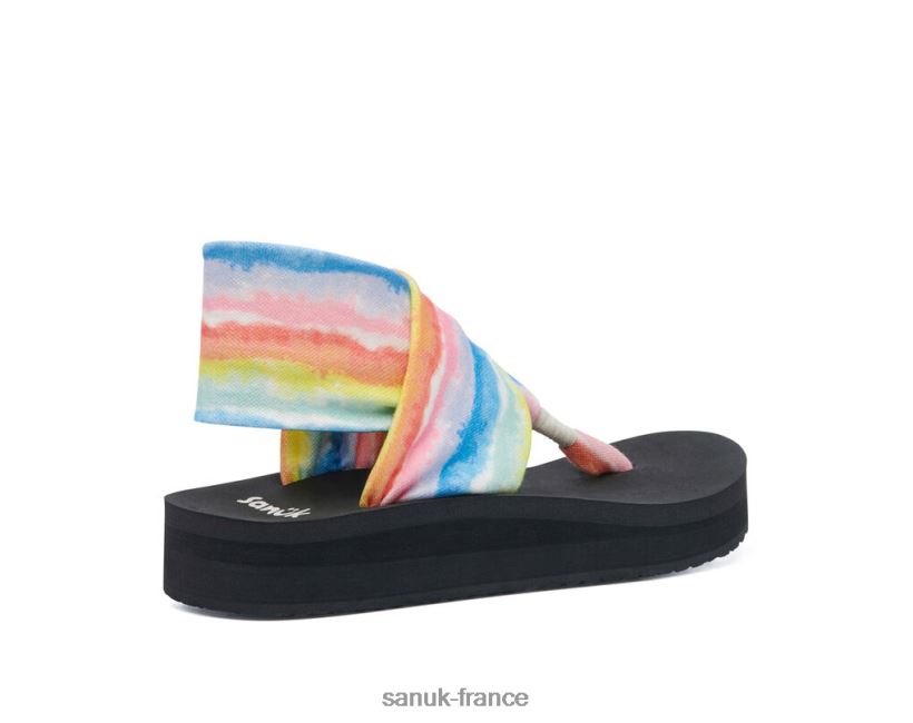 6V4JT0101 arc-en-ciel Sanuk sling st midform tie-dye