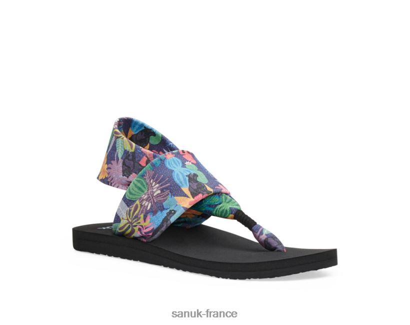 6V4JT0103 noir multicolore Sanuk fronde st jaguar tropical