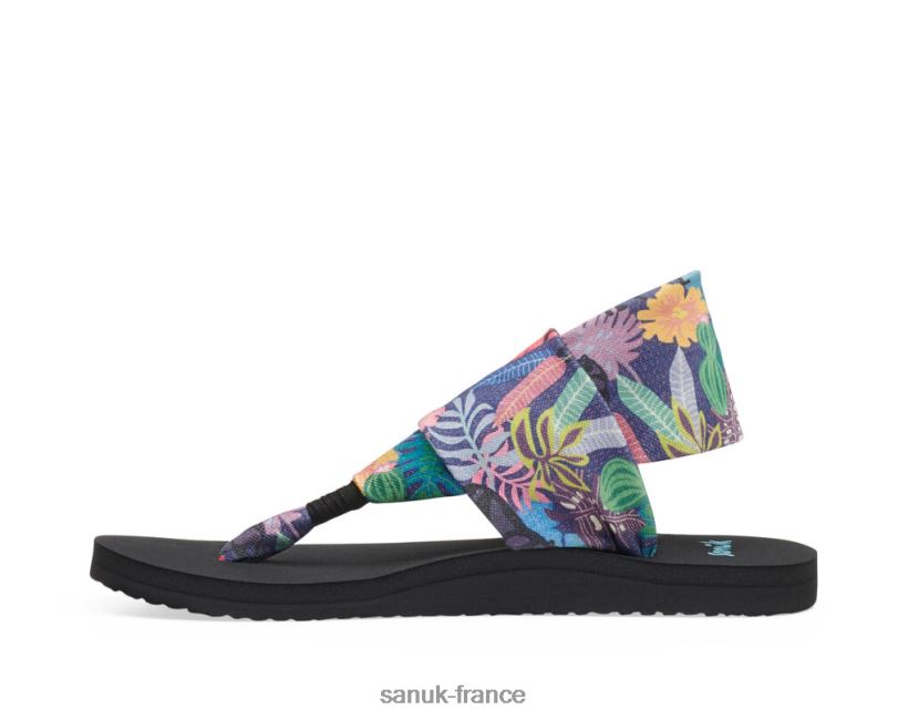 6V4JT0103 noir multicolore Sanuk fronde st jaguar tropical