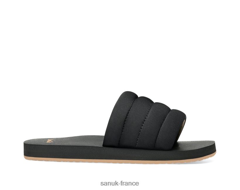 6V4JT084 noir Sanuk puff n slide st