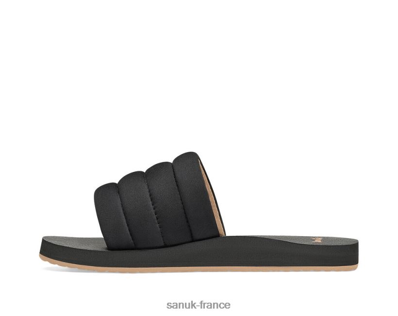 6V4JT084 noir Sanuk puff n slide st
