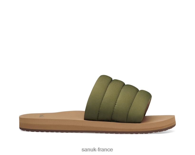 6V4JT085 olive foncé Sanuk puff n slide st