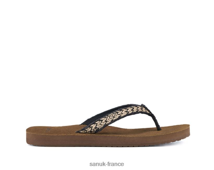 6V4JT088 noir/beige Sanuk jute fraidy noir-beige