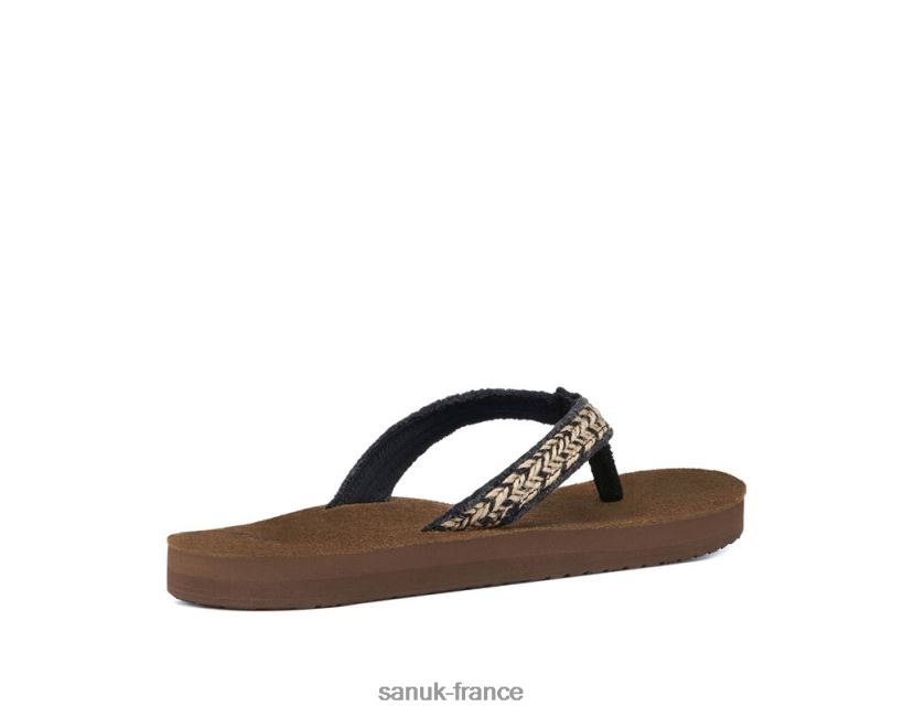 6V4JT088 noir/beige Sanuk jute fraidy noir-beige