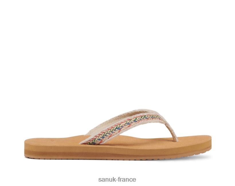 6V4JT089 naturel multi Sanuk jute effiloché
