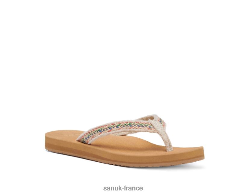6V4JT089 naturel multi Sanuk jute effiloché