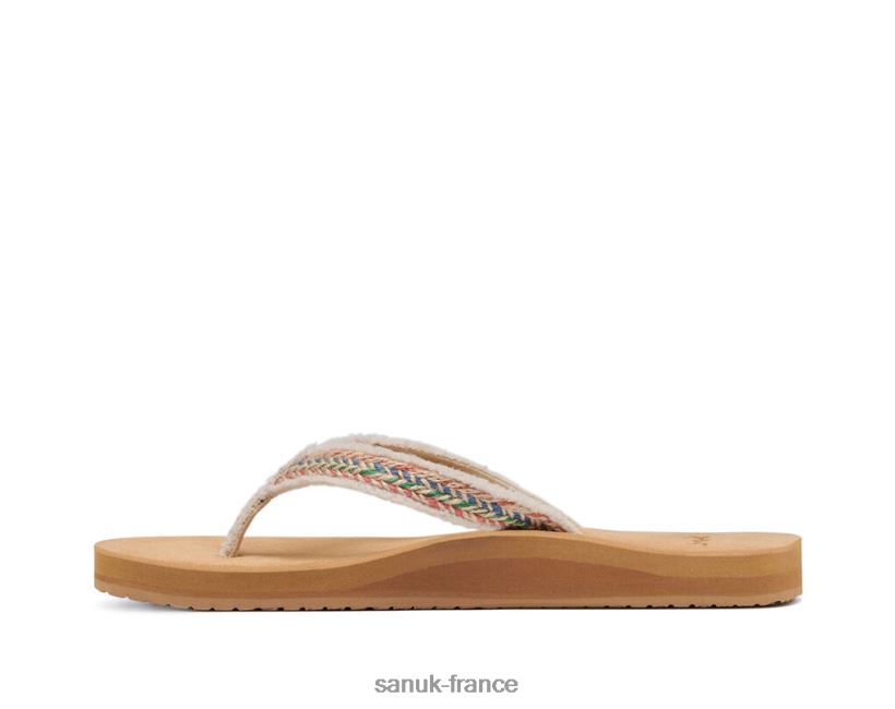 6V4JT089 naturel multi Sanuk jute effiloché