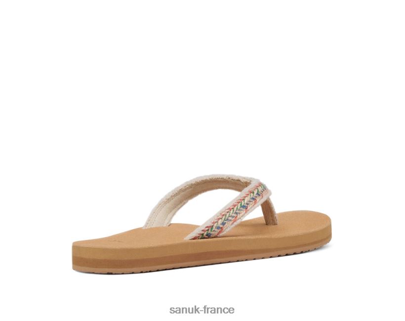 6V4JT089 naturel multi Sanuk jute effiloché
