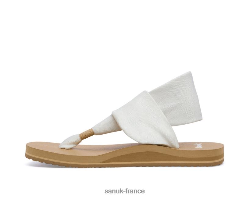 6V4JT090 blanc/beige Sanuk sling st blanc-beige