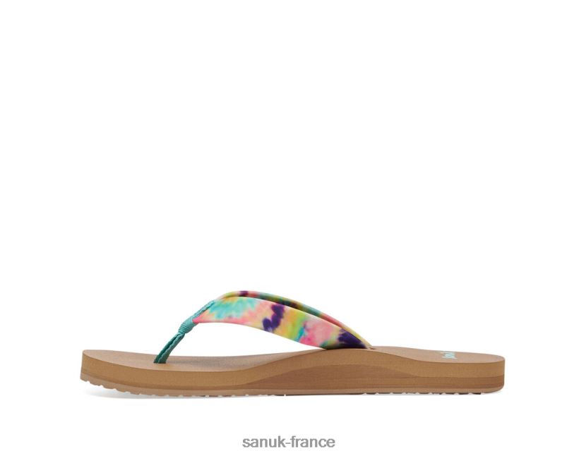 6V4JT093 turquoise multicolore Sanuk teinture de cravate ashland st