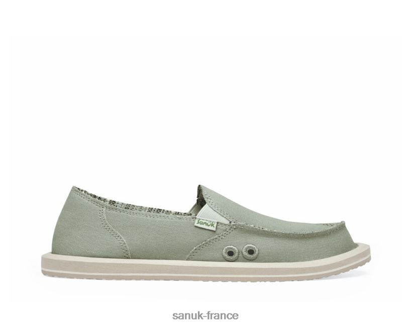6V4JT014 gris olive Sanuk Donna chanvre