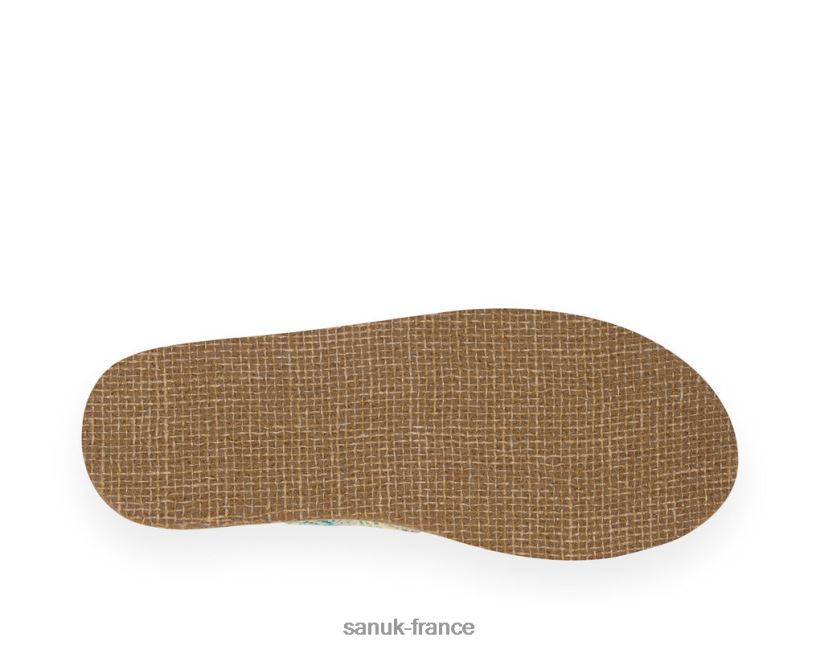 6V4JT021 bleu vert Sanuk donna st artesano bleu-vert