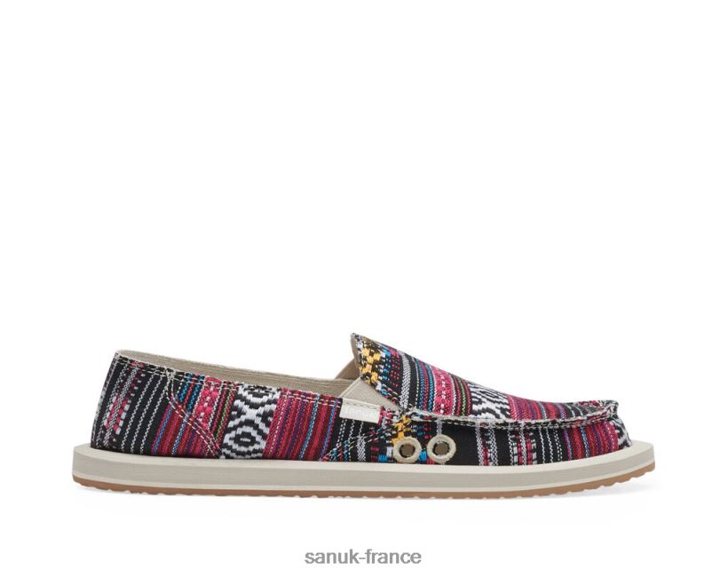 6V4JT022 noir multicolore Sanuk Donna Geo