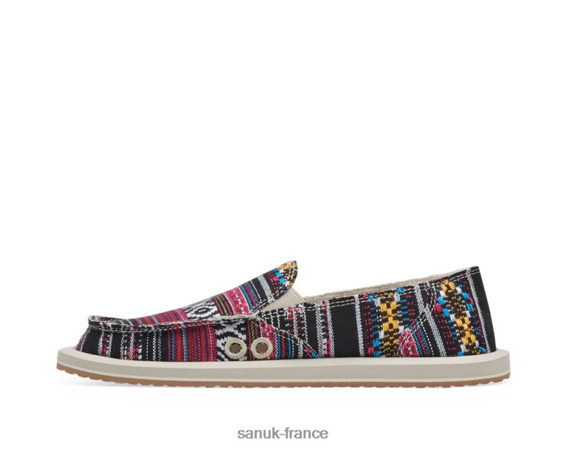 6V4JT022 noir multicolore Sanuk Donna Geo