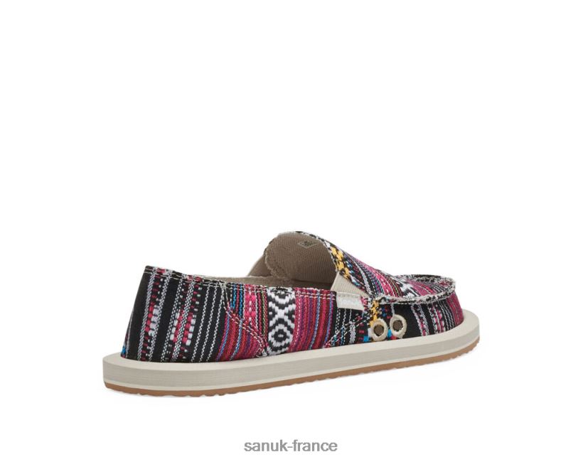 6V4JT022 noir multicolore Sanuk Donna Geo