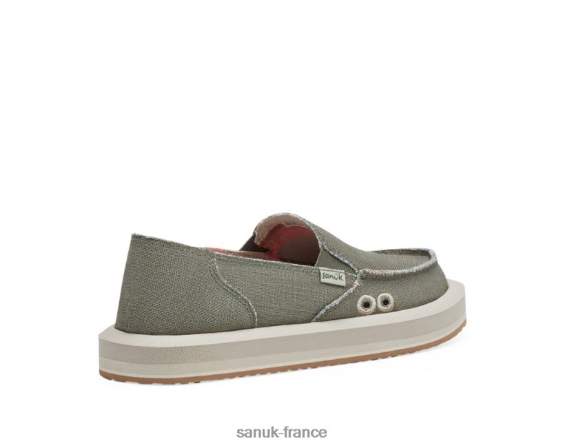 6V4JT08 olive fumée Sanuk donna st chanvre