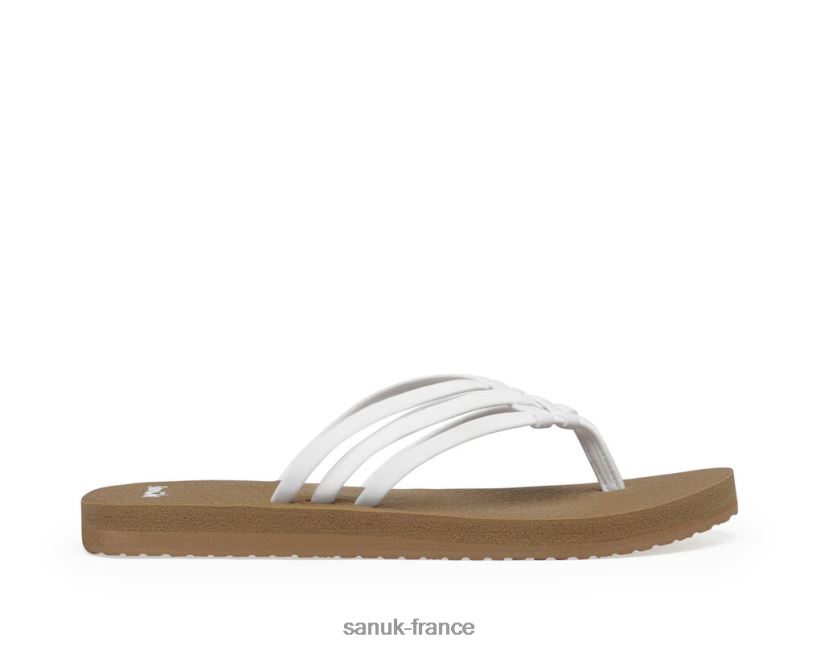 6V4JT041 beige/blanc Sanuk yoga sable beige-blanc