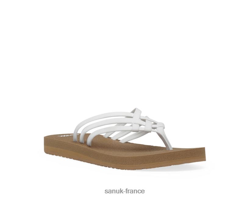 6V4JT041 beige/blanc Sanuk yoga sable beige-blanc