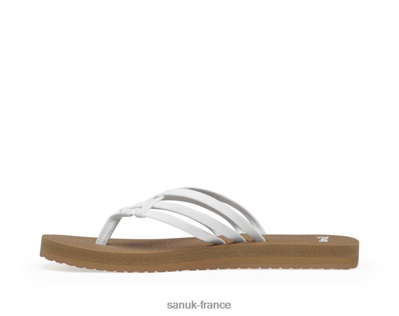 6V4JT041 beige/blanc Sanuk yoga sable beige-blanc