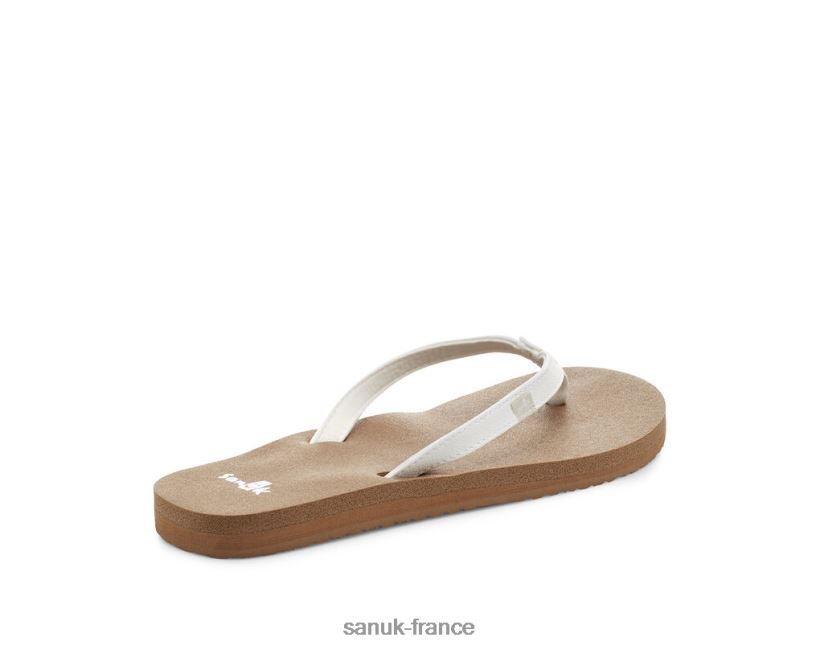 6V4JT044 blanc/beige Sanuk yoga joie blanc-bronzage