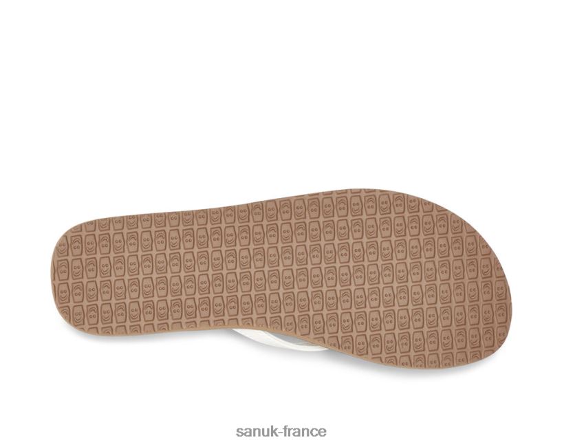 6V4JT044 blanc/beige Sanuk yoga joie blanc-bronzage