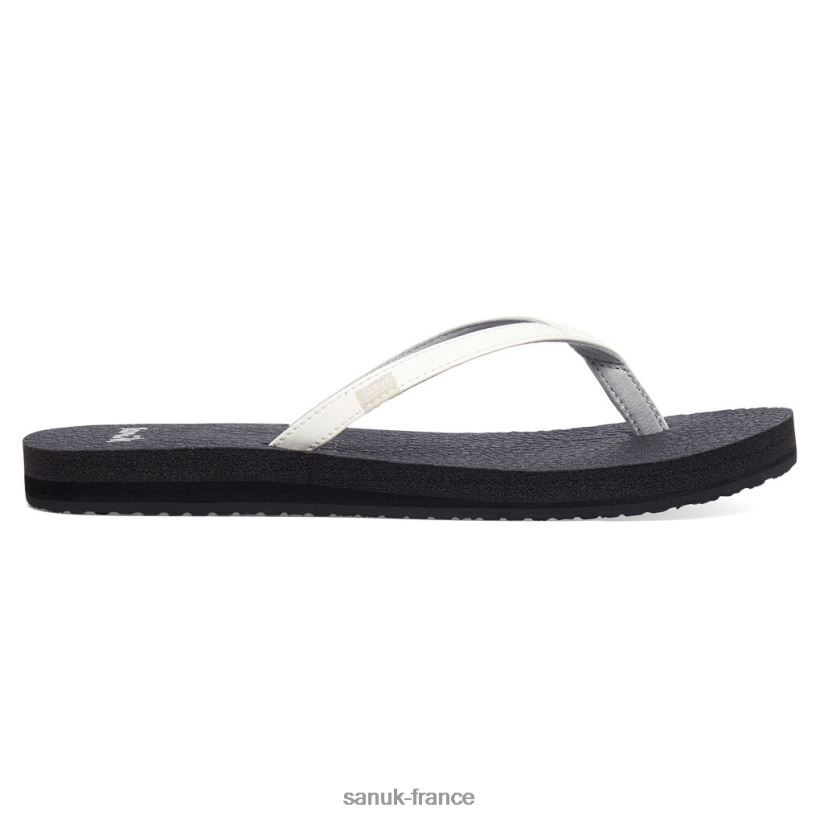 6V4JT059 blanc noir Sanuk séance de yoga 4 blanc-noir