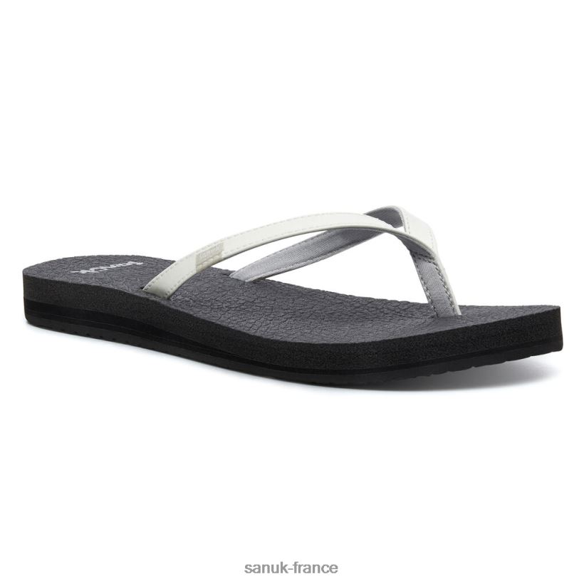 6V4JT059 blanc noir Sanuk séance de yoga 4 blanc-noir