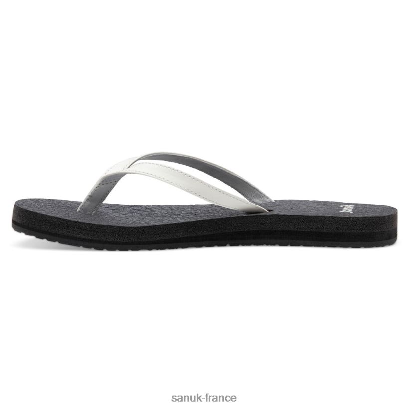 6V4JT059 blanc noir Sanuk séance de yoga 4 blanc-noir