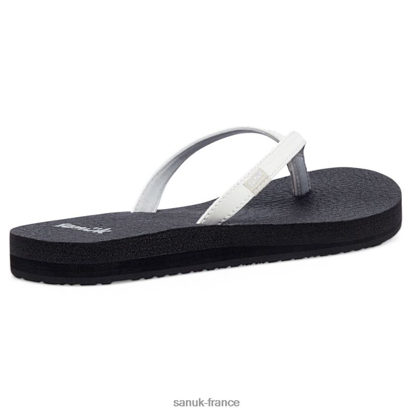 6V4JT059 blanc noir Sanuk séance de yoga 4 blanc-noir
