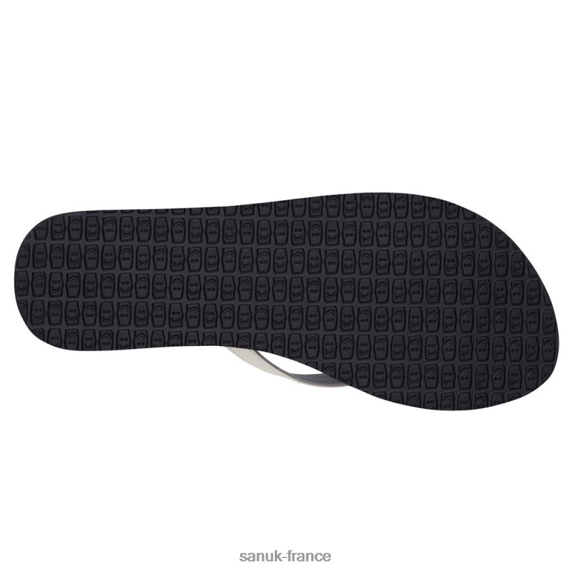 6V4JT059 blanc noir Sanuk séance de yoga 4 blanc-noir