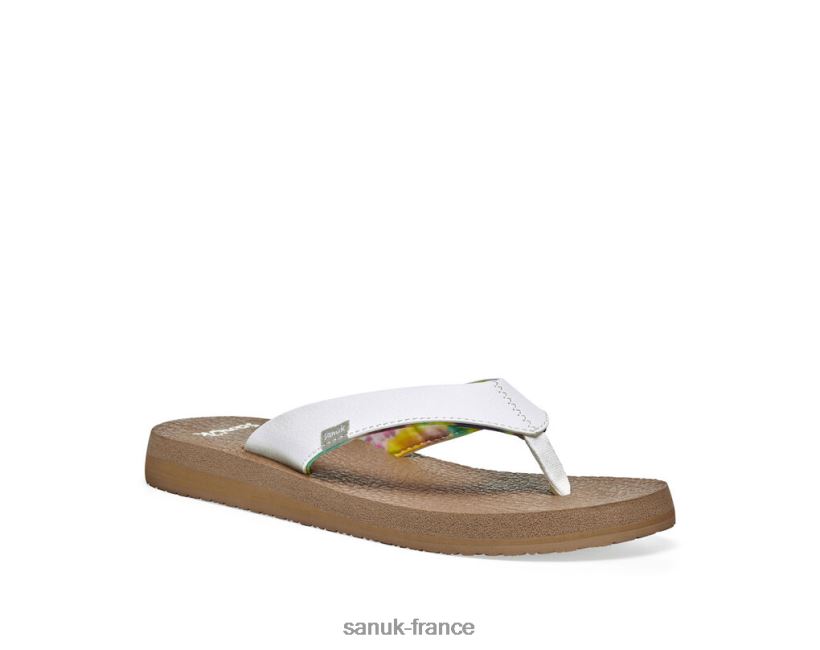6V4JT062 blanc Sanuk tapis de yoga