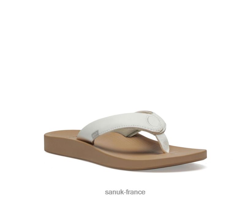 6V4JT067 blanc/beige Sanuk tapis de yoga cosmique (synthétique) blanc-beige