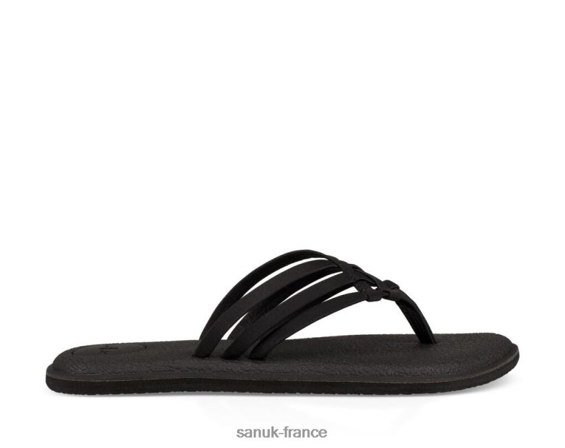 6V4JT077 noir Sanuk yoga salé