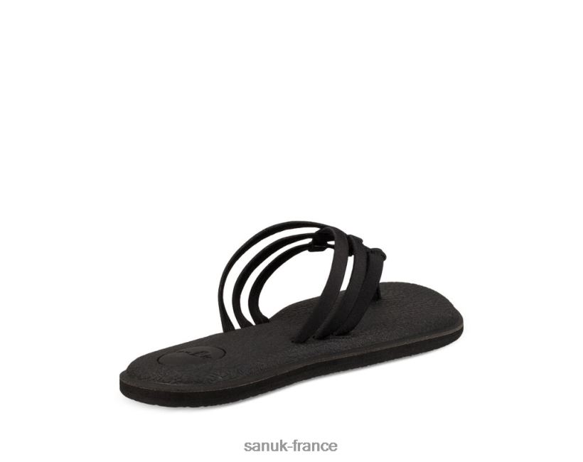 6V4JT077 noir Sanuk yoga salé