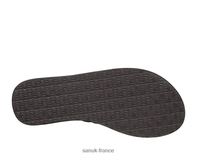 6V4JT077 noir Sanuk yoga salé