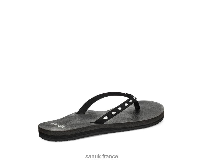6V4JT079 noir Sanuk yoga joie bling