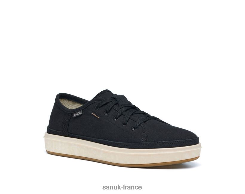 6V4JT0110 noir Sanuk semelle durable en nopal