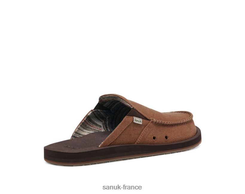 6V4JT0122 brun Sanuk tu as mon dos, st chanvre