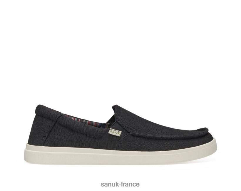 6V4JT0134 noir Sanuk touche 2 chanvre