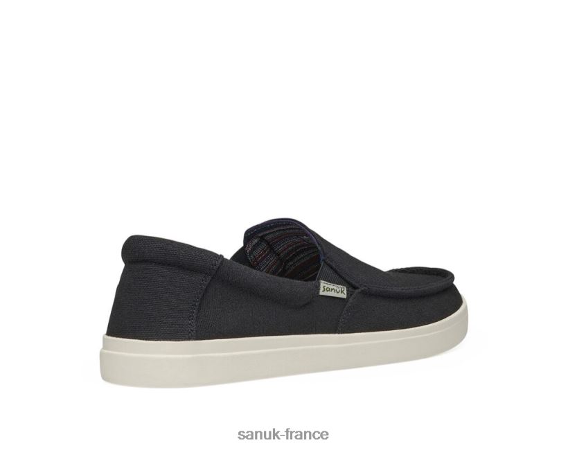 6V4JT0134 noir Sanuk touche 2 chanvre