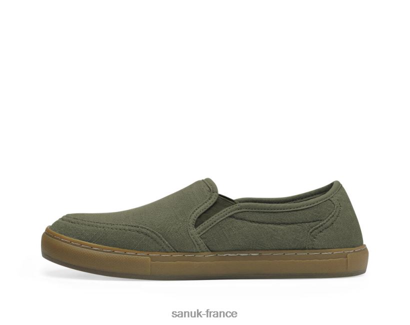 6V4JT0135 olive foncée lavée Sanuk chanvre de ligne de marée