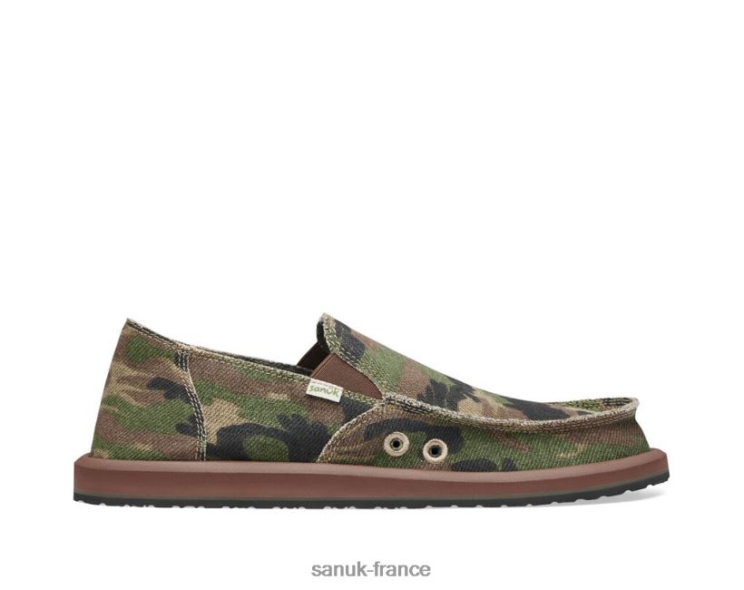 6V4JT0156 camouflage boisé Sanuk camouflage de surfeur de trottoir