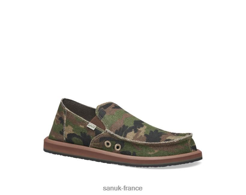 6V4JT0156 camouflage boisé Sanuk camouflage de surfeur de trottoir