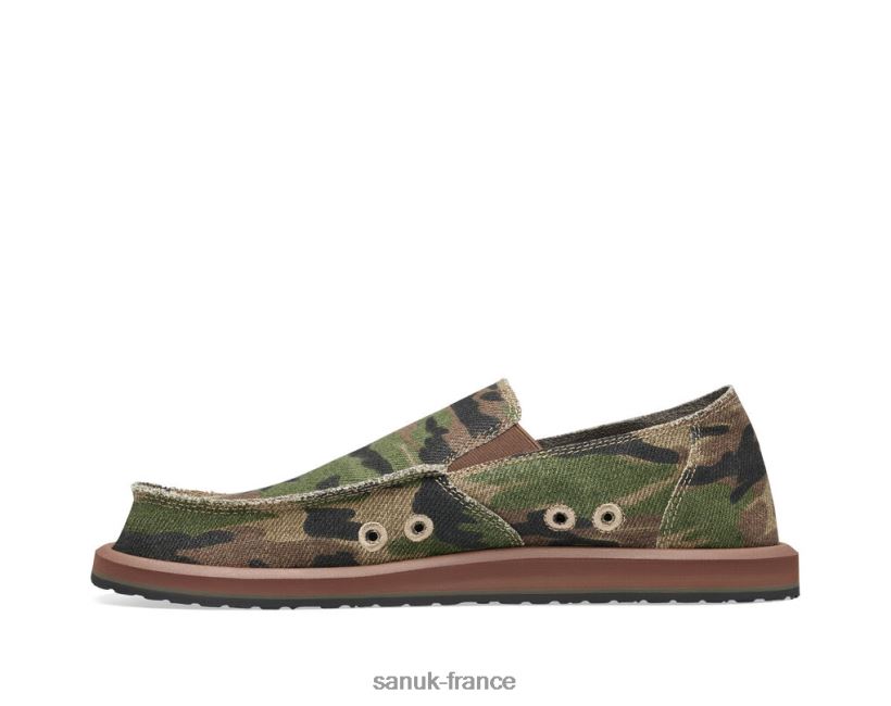 6V4JT0156 camouflage boisé Sanuk camouflage de surfeur de trottoir