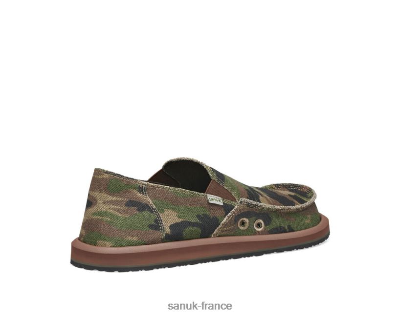 6V4JT0156 camouflage boisé Sanuk camouflage de surfeur de trottoir