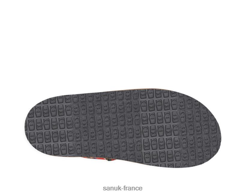 6V4JT0158 rouge multicolore Sanuk vagabond st plaid chill