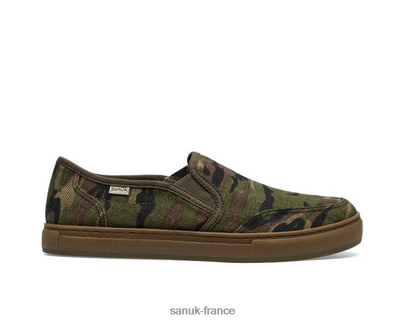 6V4JT0162 camouflage boisé Sanuk camouflage chanvre tideline